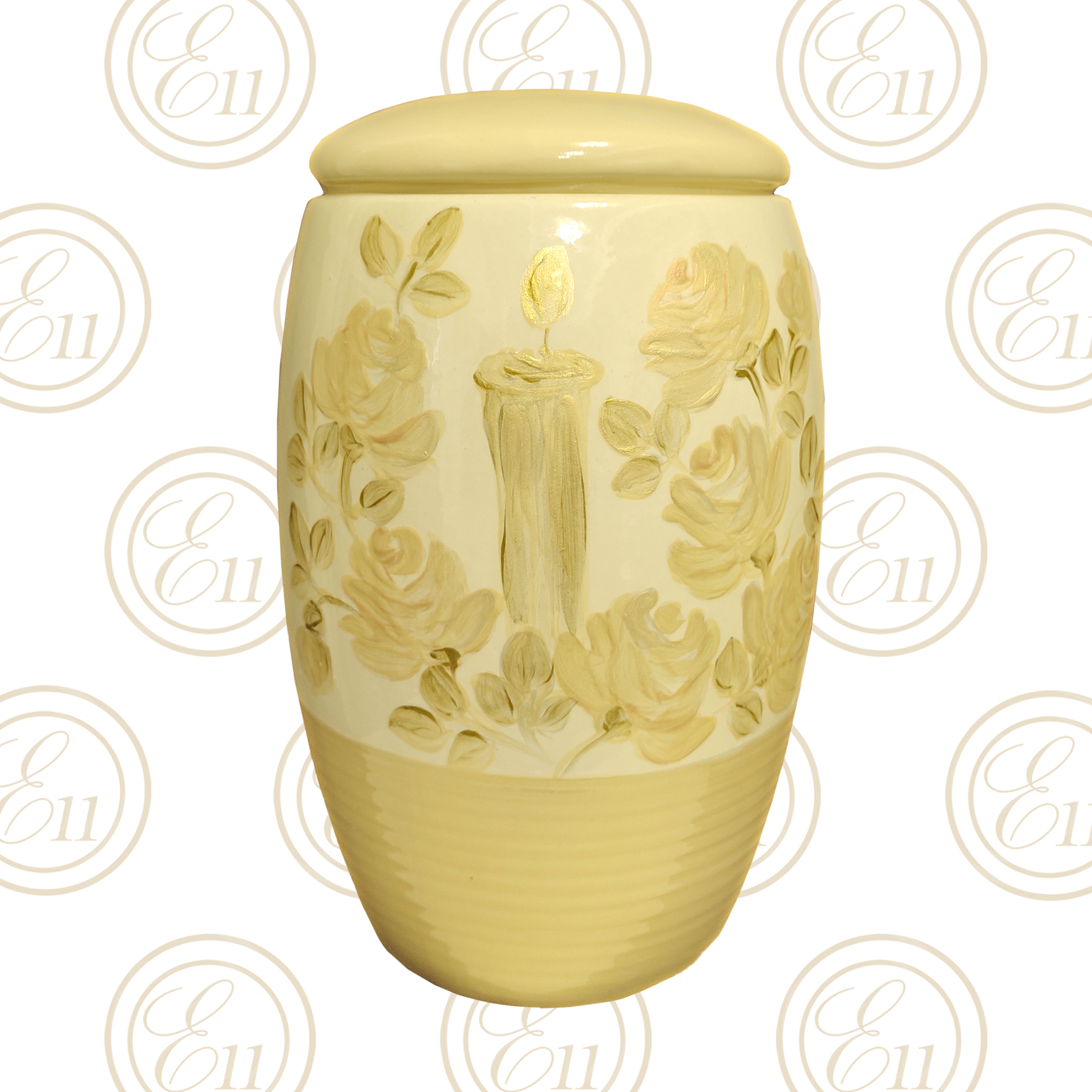 Урна Керамика с ручной росписью (золотая свеча) 