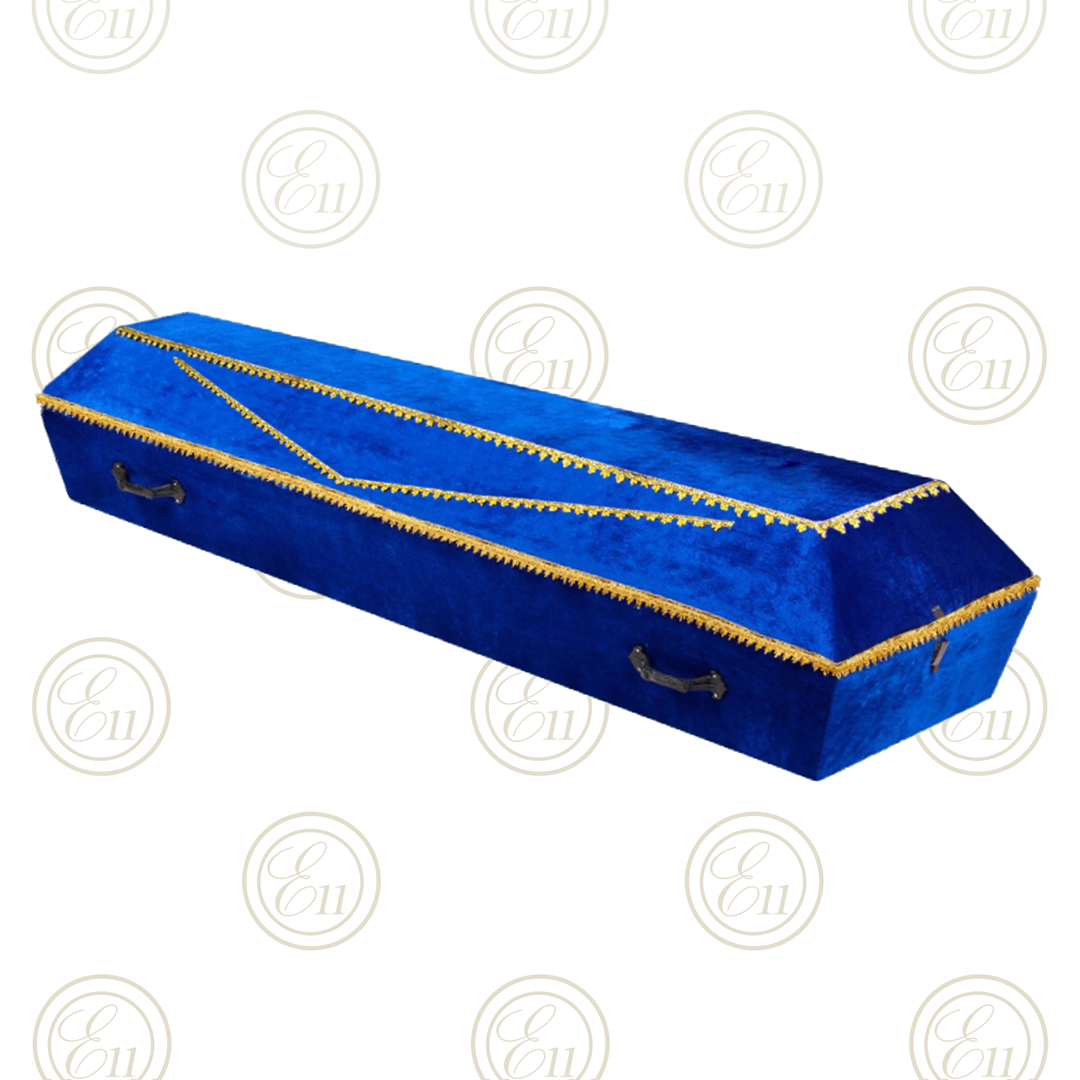 Гроб Бархатный синий (размер 1,5)